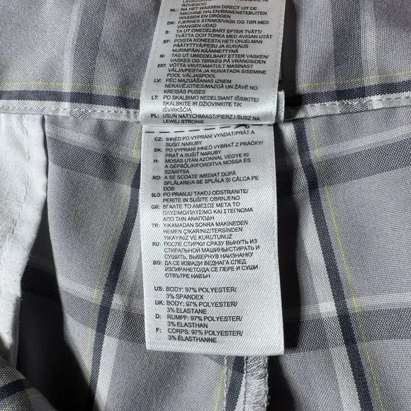 Adidas Shorts Mens 36 Gray Plaid Golf Preppy - Picture 12 of 16